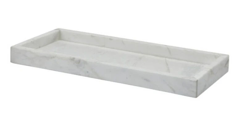 Plateau Rectangulaire Hamman Blanc en Marbre