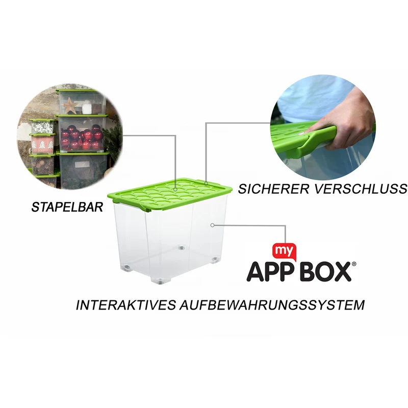 Box mit Rädern und Deckel 65 l EVO SAFE KEEPING