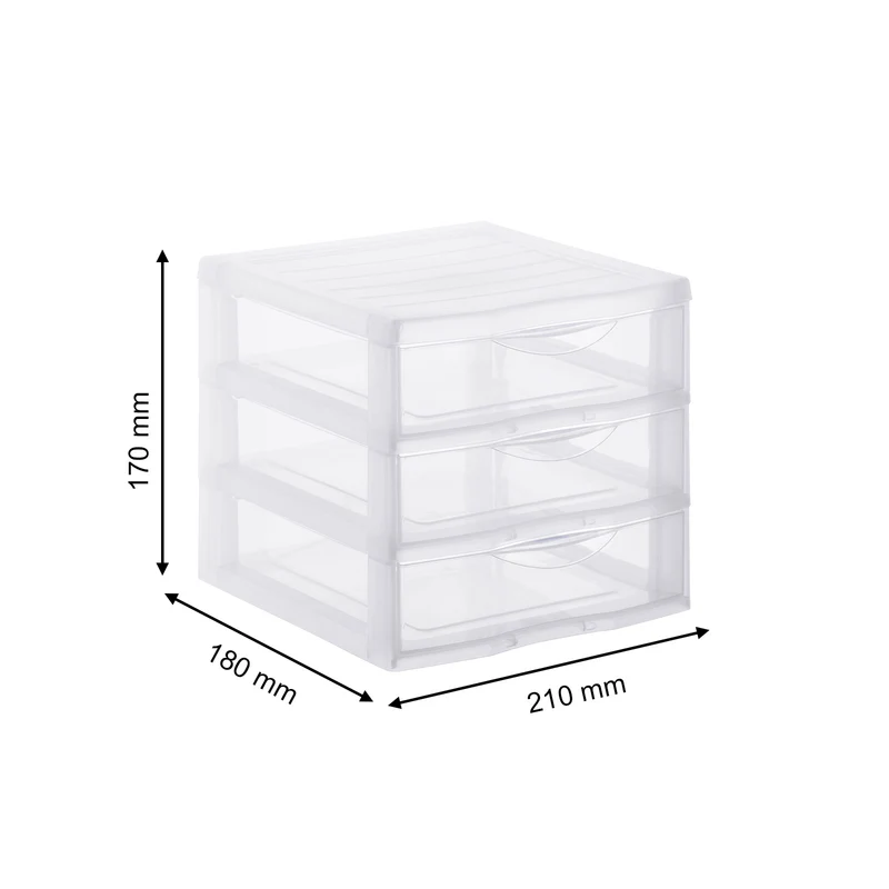 Schubladenbox 3 Schübe DIN A6 ORGAMIX