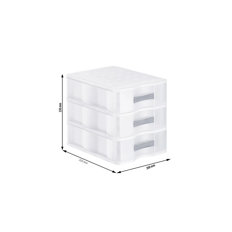 Schubladenbox 3 Schübe DIN A5 QUADRIX
