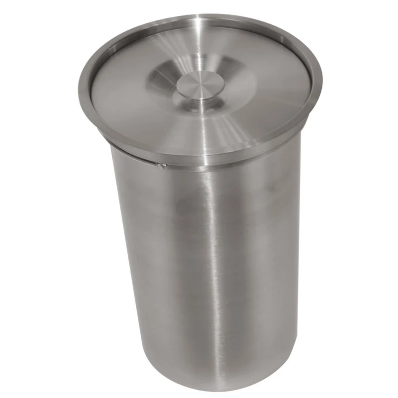 Vide-déchets en inox version seau de 10L en inox - diamètre 250mm