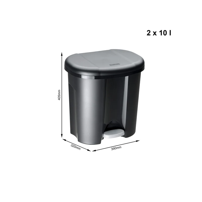 Abfalleimer 2 x 10 l DUO
