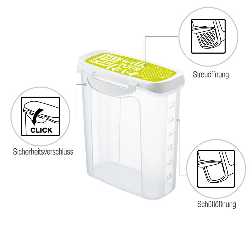 Streudose 1,5 l CLIC & LOCK