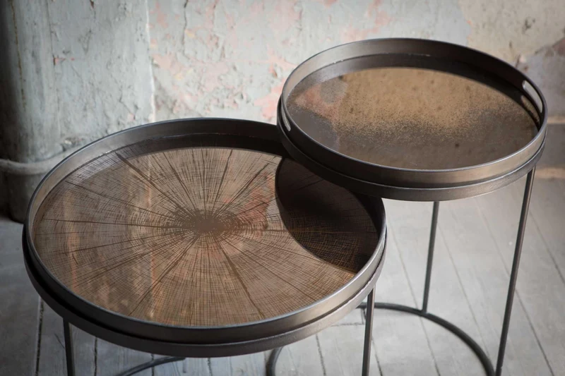 Plateau Rond Slice Miroir