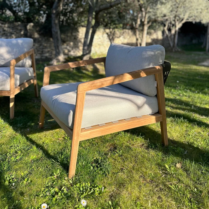 Fauteuil Extérieur Teckorde et Coussins