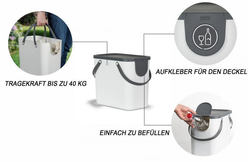 Recycling Müllsystem 25 l ALBULA