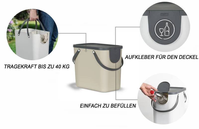 Recycling Müllsystem 25 l ALBULA