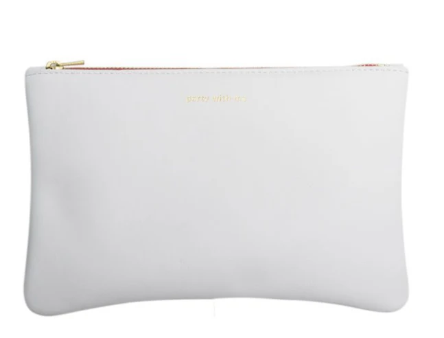 Pochette En Cuir Blanc