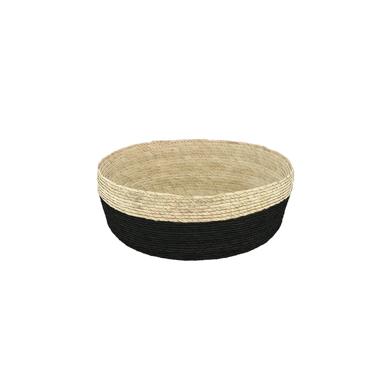 Corbeille Ronde Bicolore Beige Noir