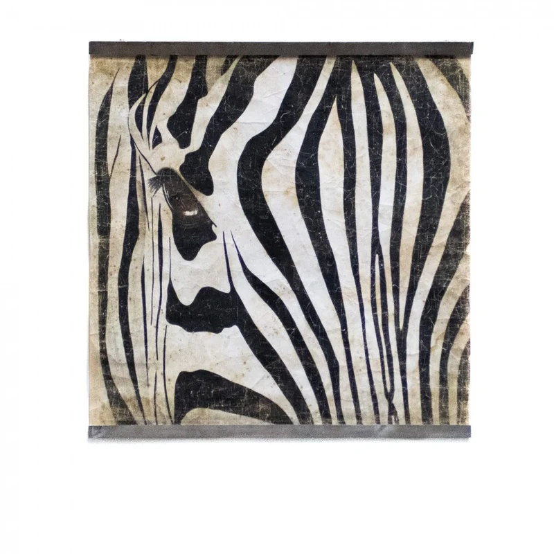 Tableau Papier Froissé Zèbre
